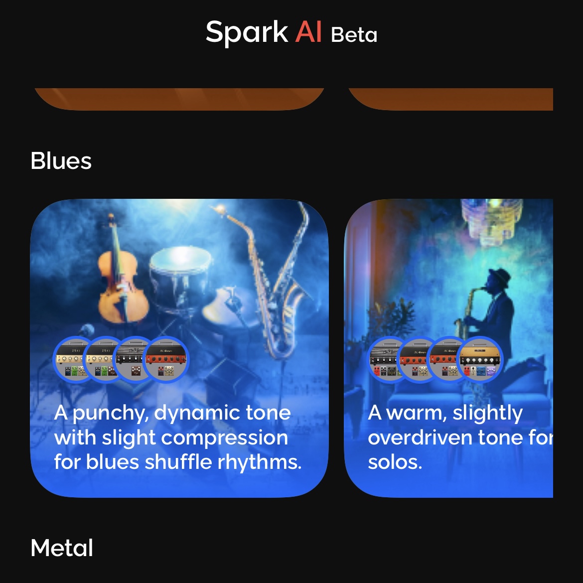 Spark app interface